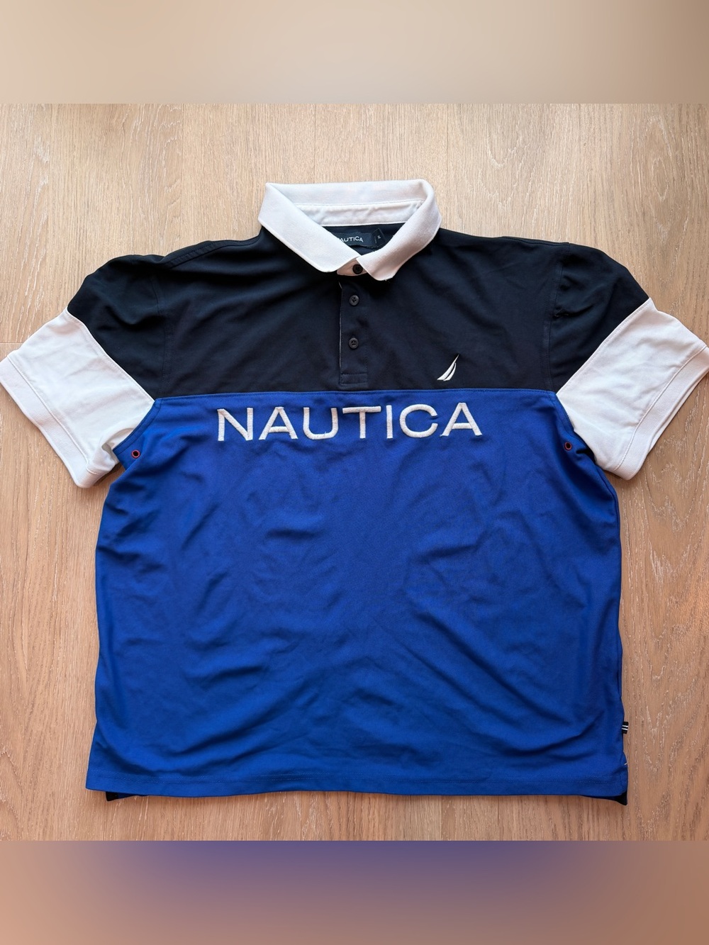 Nautica color block polo shirt